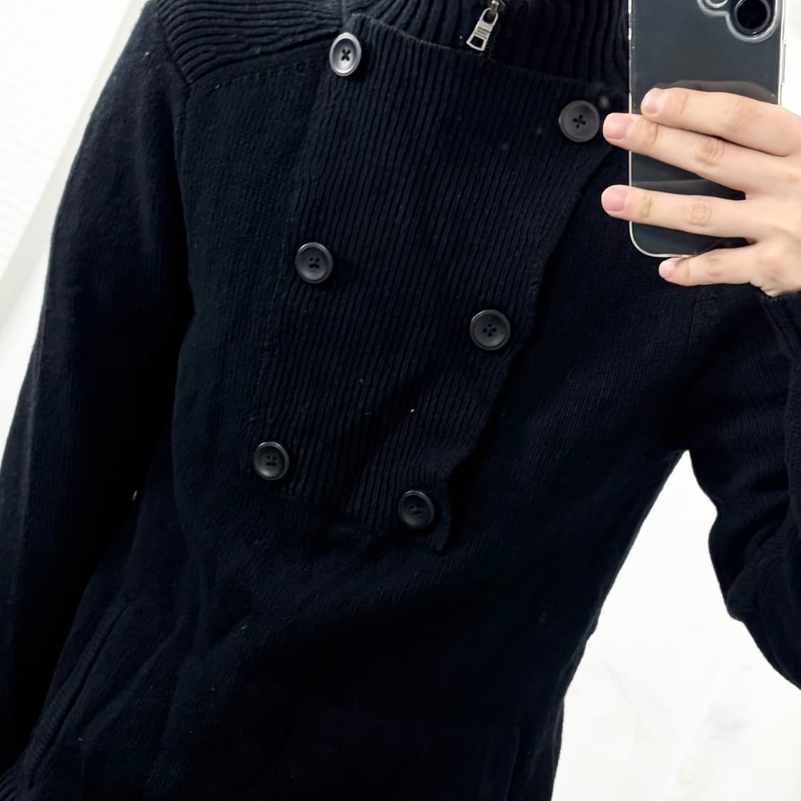 아르마니 익스체인지 나폴레옹 반집업 니트 상품이미지3