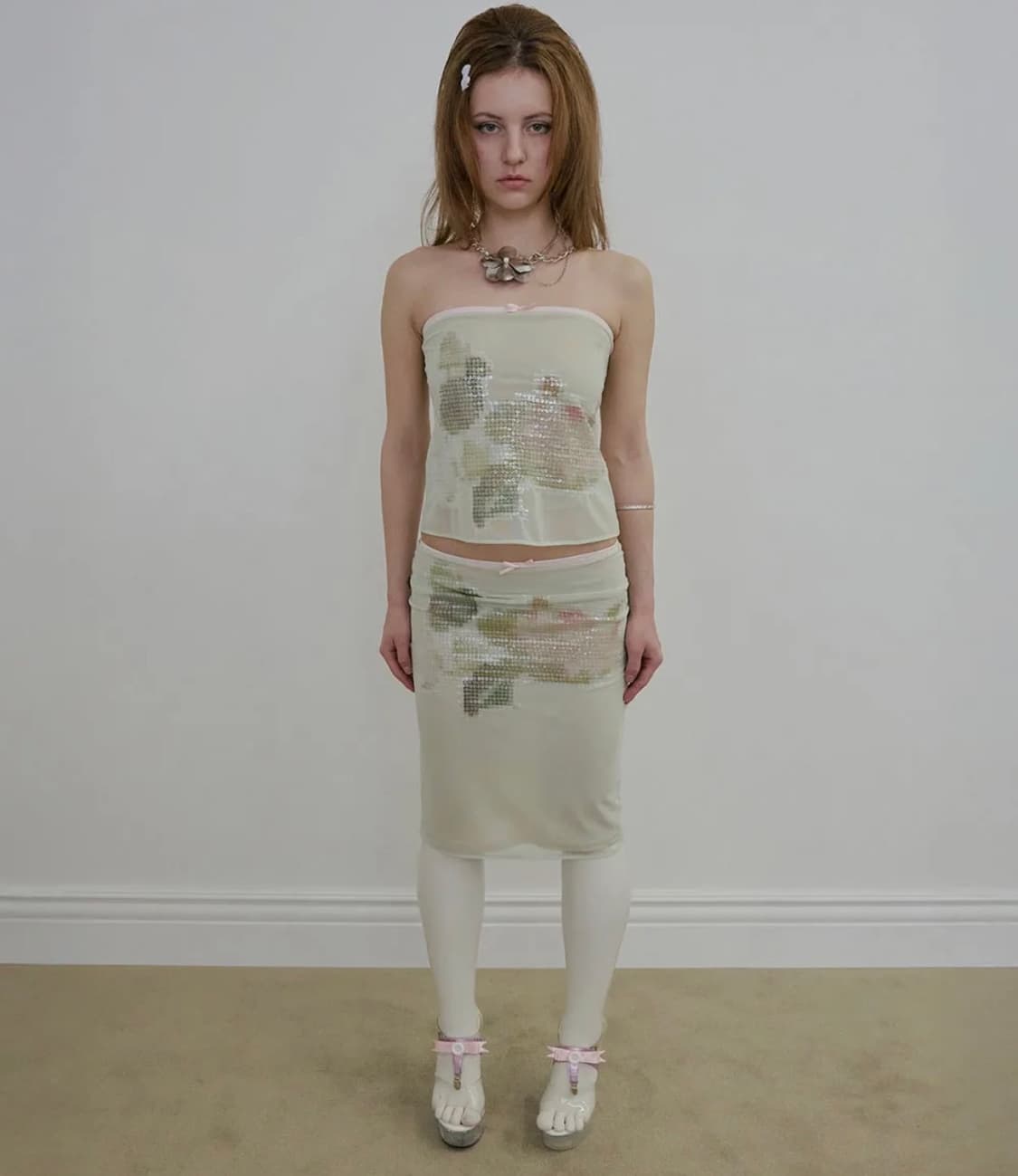 스컬프터 미디스커트 애플 L(새상품) 상품이미지2