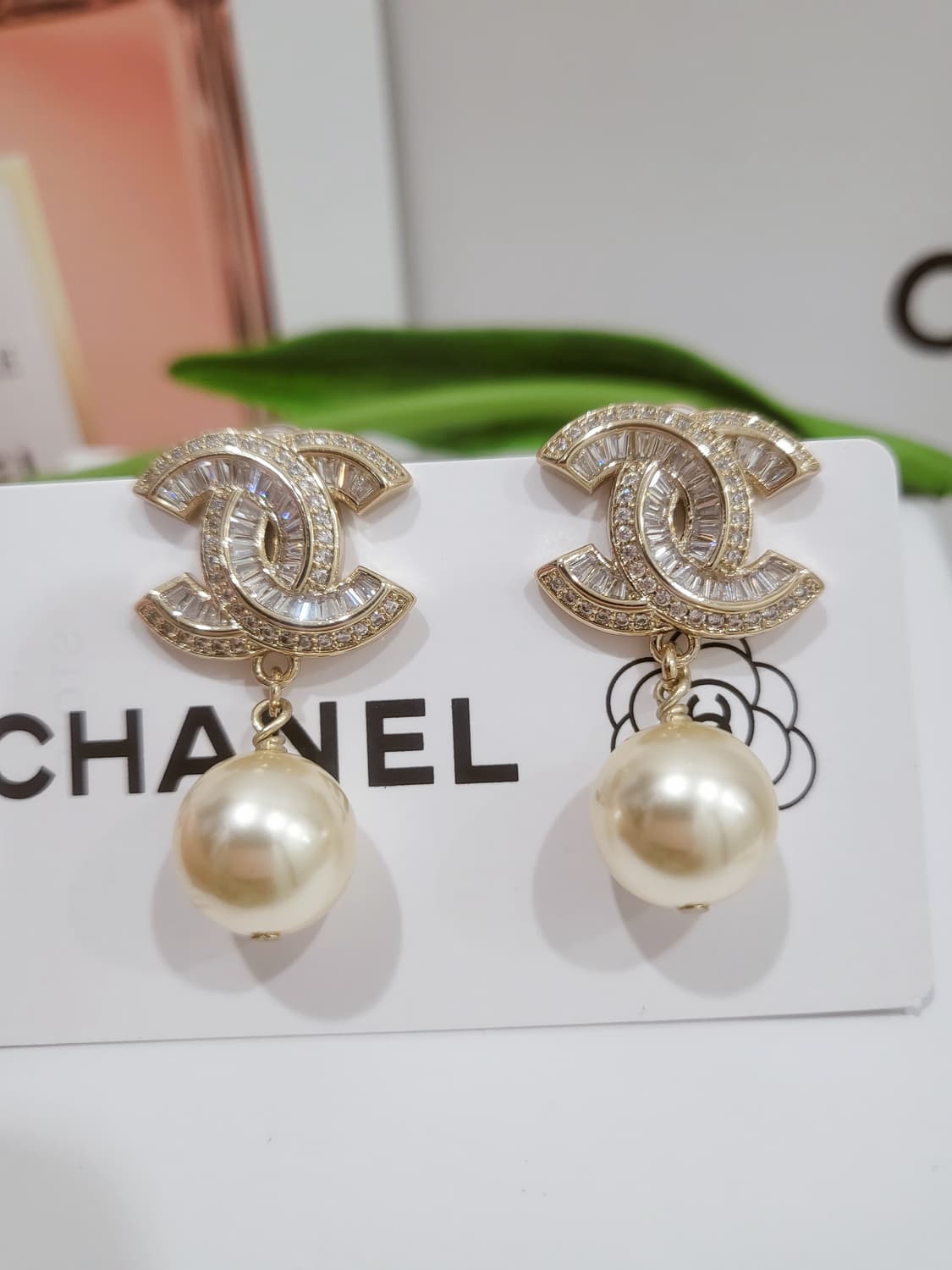 샤넬 진주드롭 이어링 업사이클링 상품이미지1