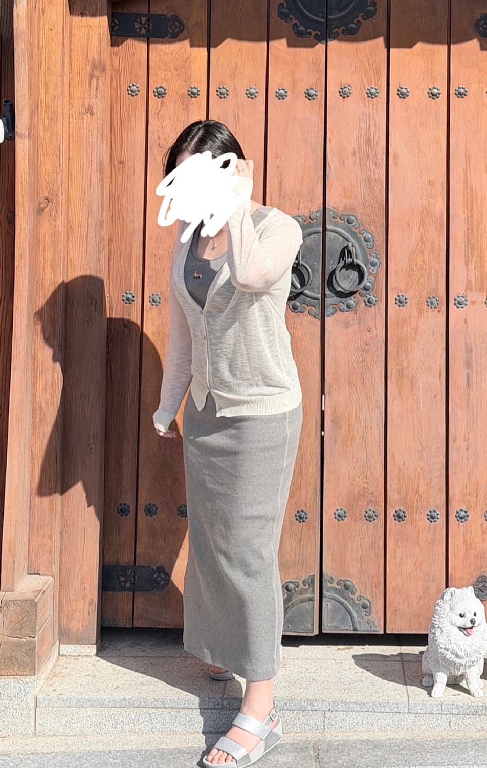 메종키츠네 베이비폭스 리브드 탱크 드레스 상품이미지8