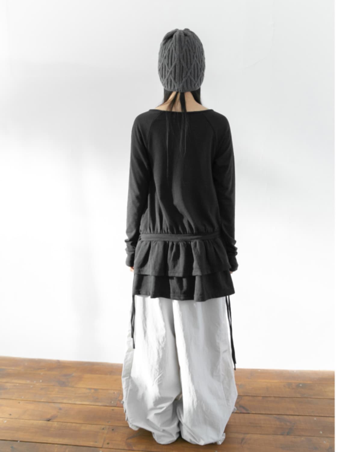 프릴 스커트 셔링 롱 탑 상품이미지3