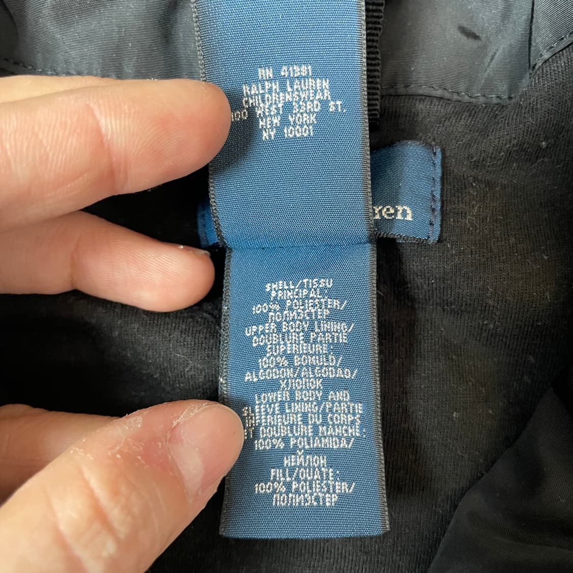 폴로랄프로렌 키즈 블랙 캐주얼 폴리 점퍼 자켓 3T 상품이미지5