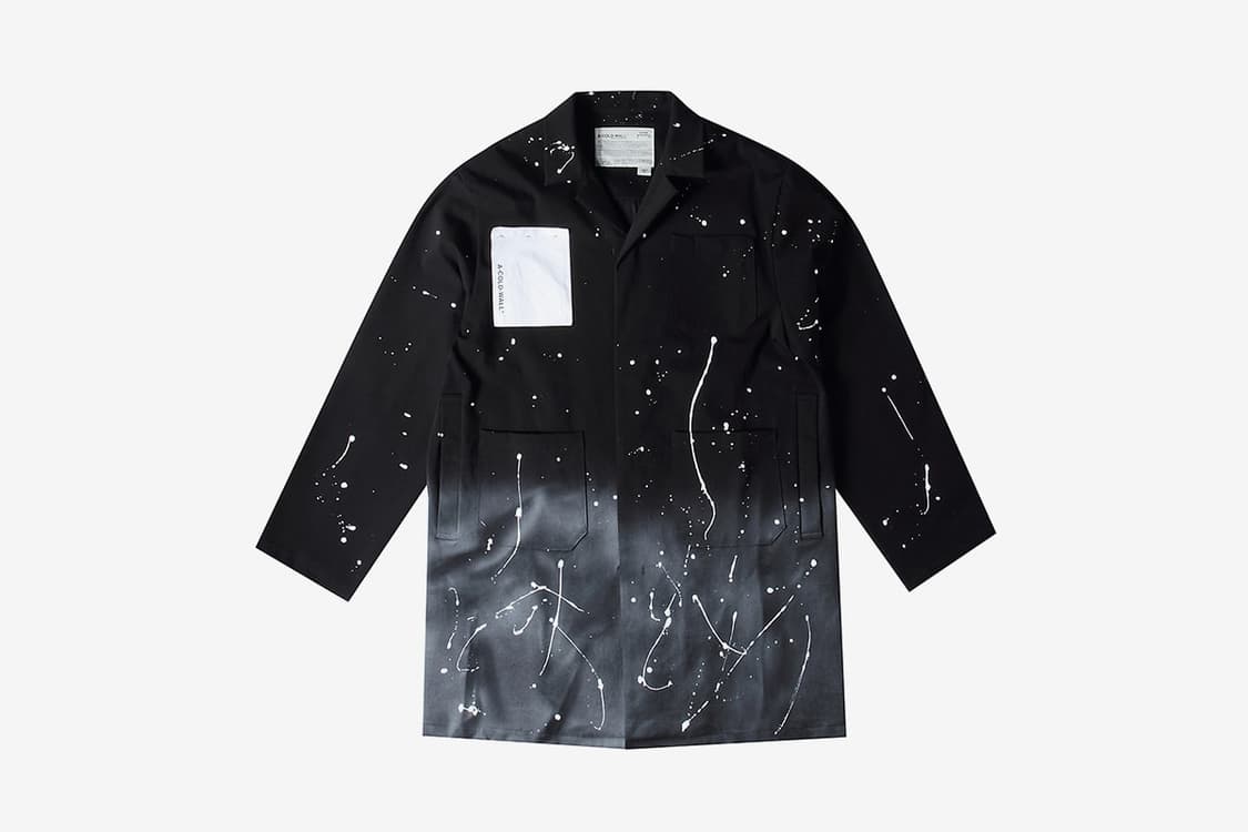 어콜드월 페인팅 트렌치 코트, 블랙 상품이미지1