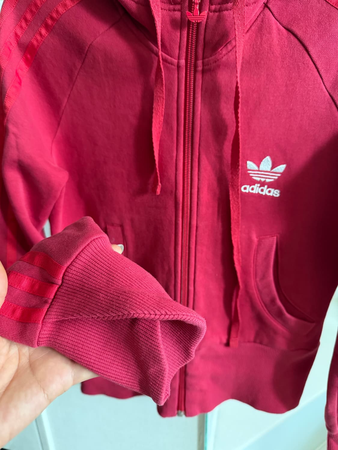 아디다스 레드 걸스 집업 상품이미지2