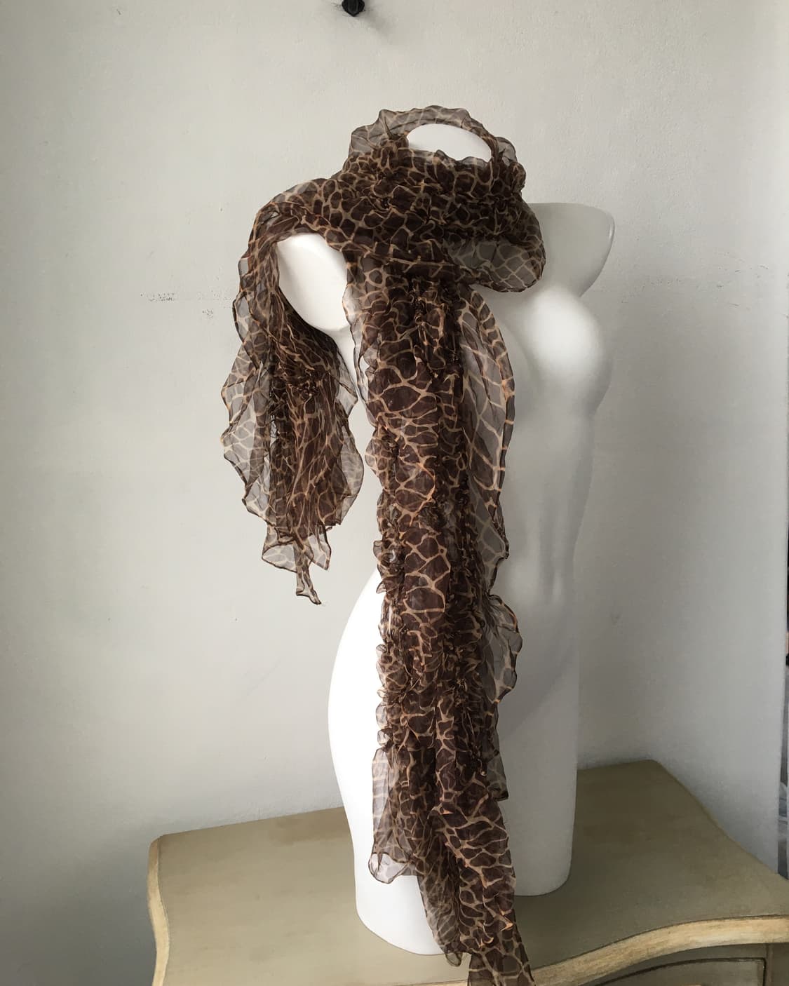 animal pattern shirring muffler 상품이미지1
