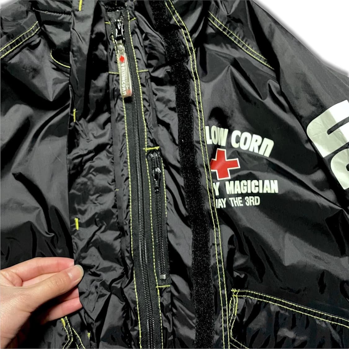 옐로우콘 나일론 레이싱 봄버 상품이미지3