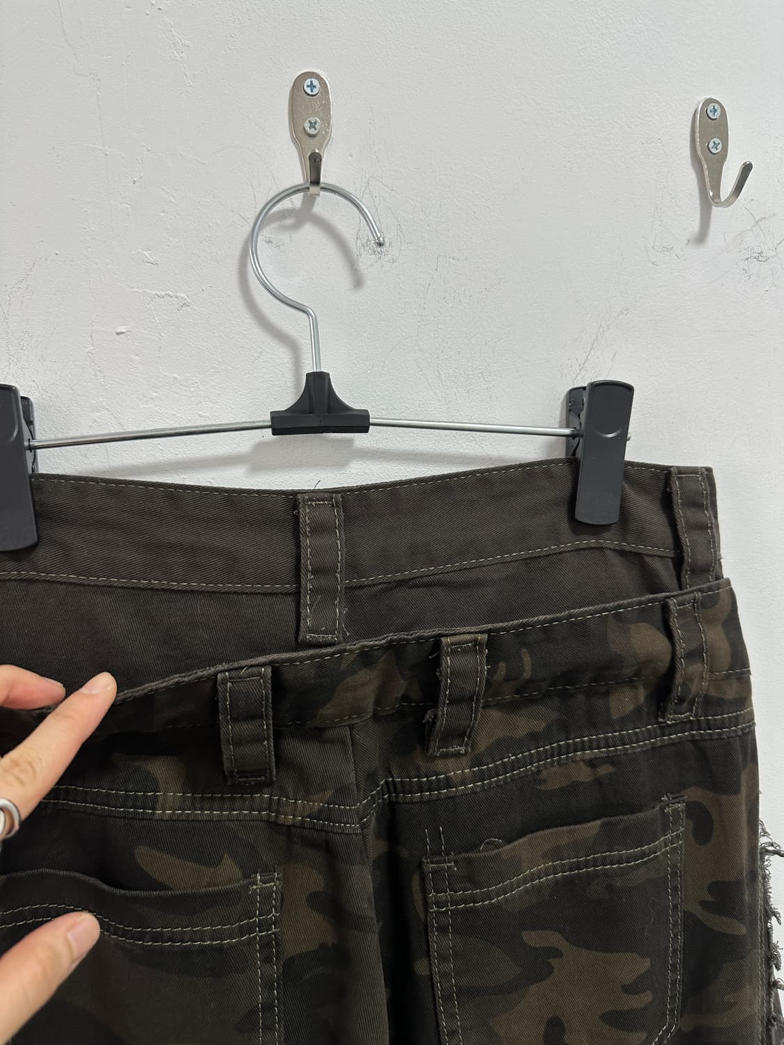 Camo fake layered high waisted destroyed 상품이미지10