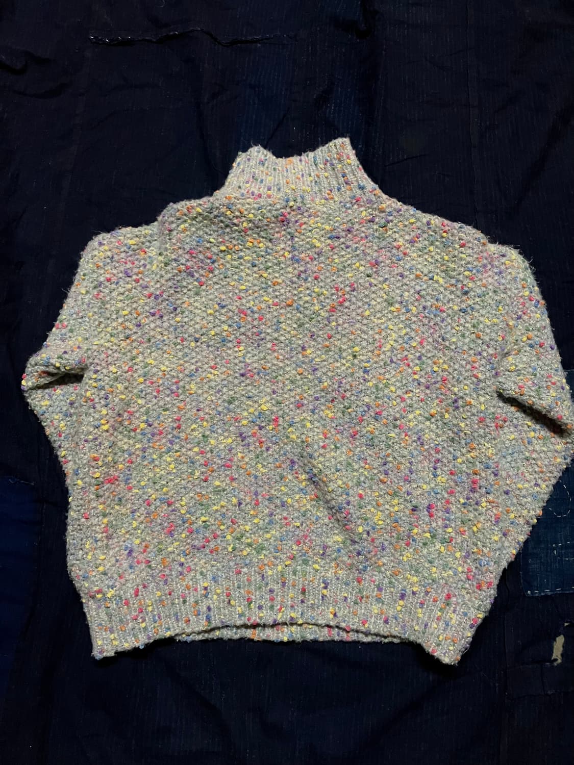 Sha Mu 멀티컬러 볼 터틀넥 스웨터 OS 상품이미지4