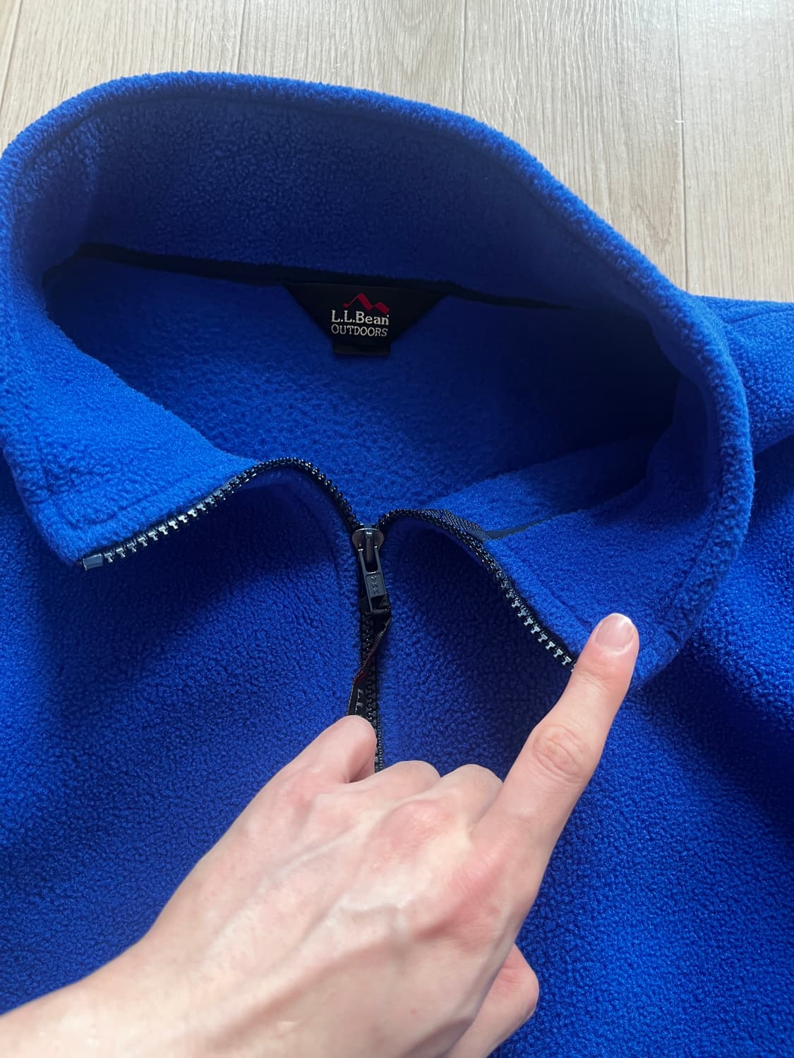 엘엘빈 아웃도어 플리스 하프집업 블루 XL 상품이미지2