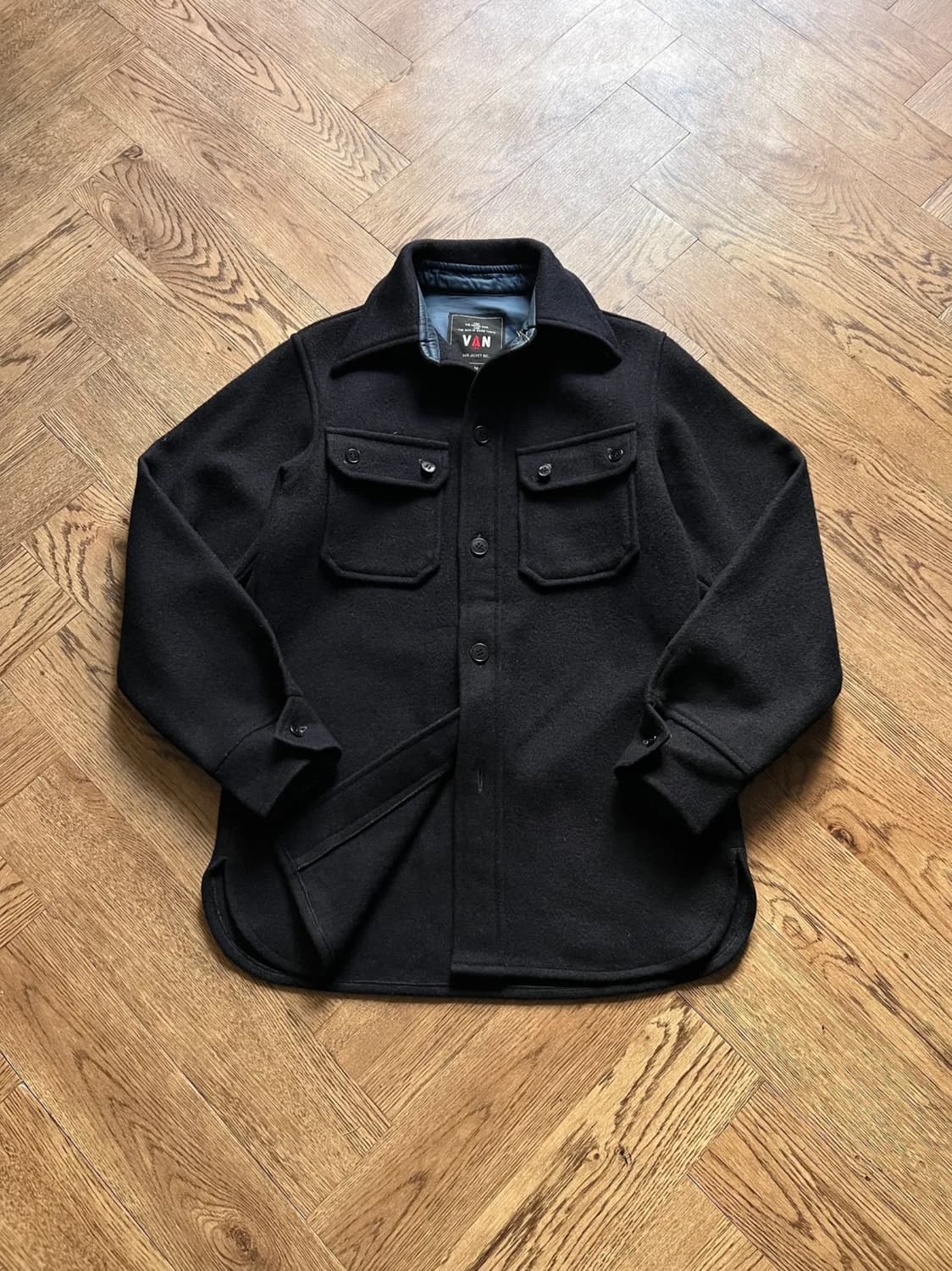 [M]VAN JAC 빈티지 CPO 오피서 울 셔츠 상품이미지1