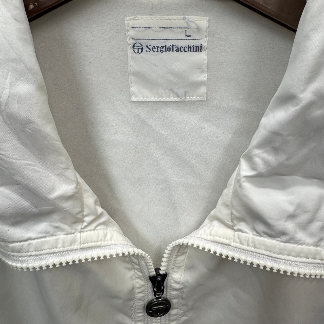 90s 세르지오 타키니 올드스쿨 바람낙이 사이드 로고 포인트 화이트 상품이미지7