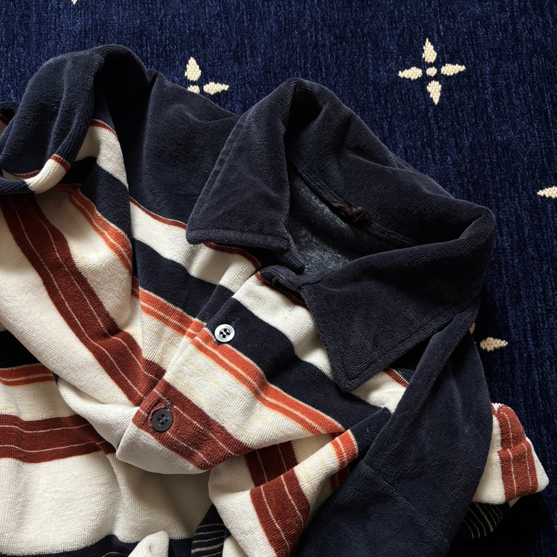 80s campus 캠퍼스 벨루어 풀오버 셔츠 상품이미지3