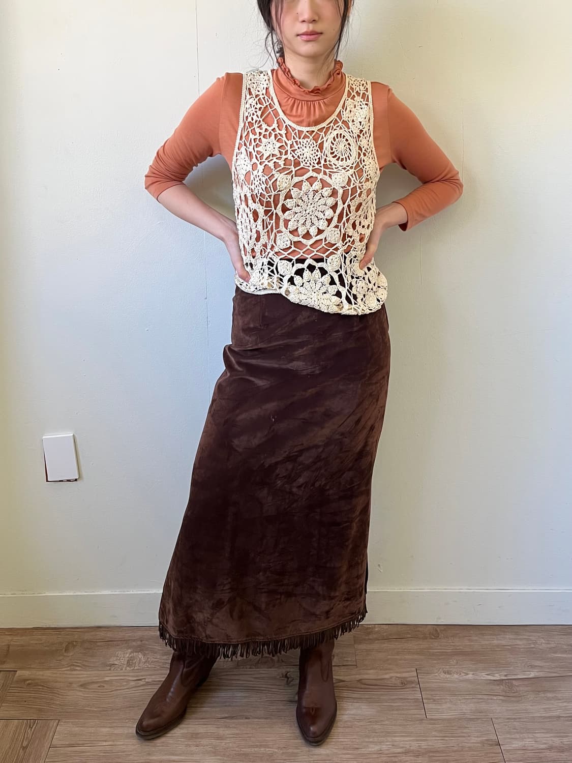 Japan vtg 레이어드 베스트  상품이미지5