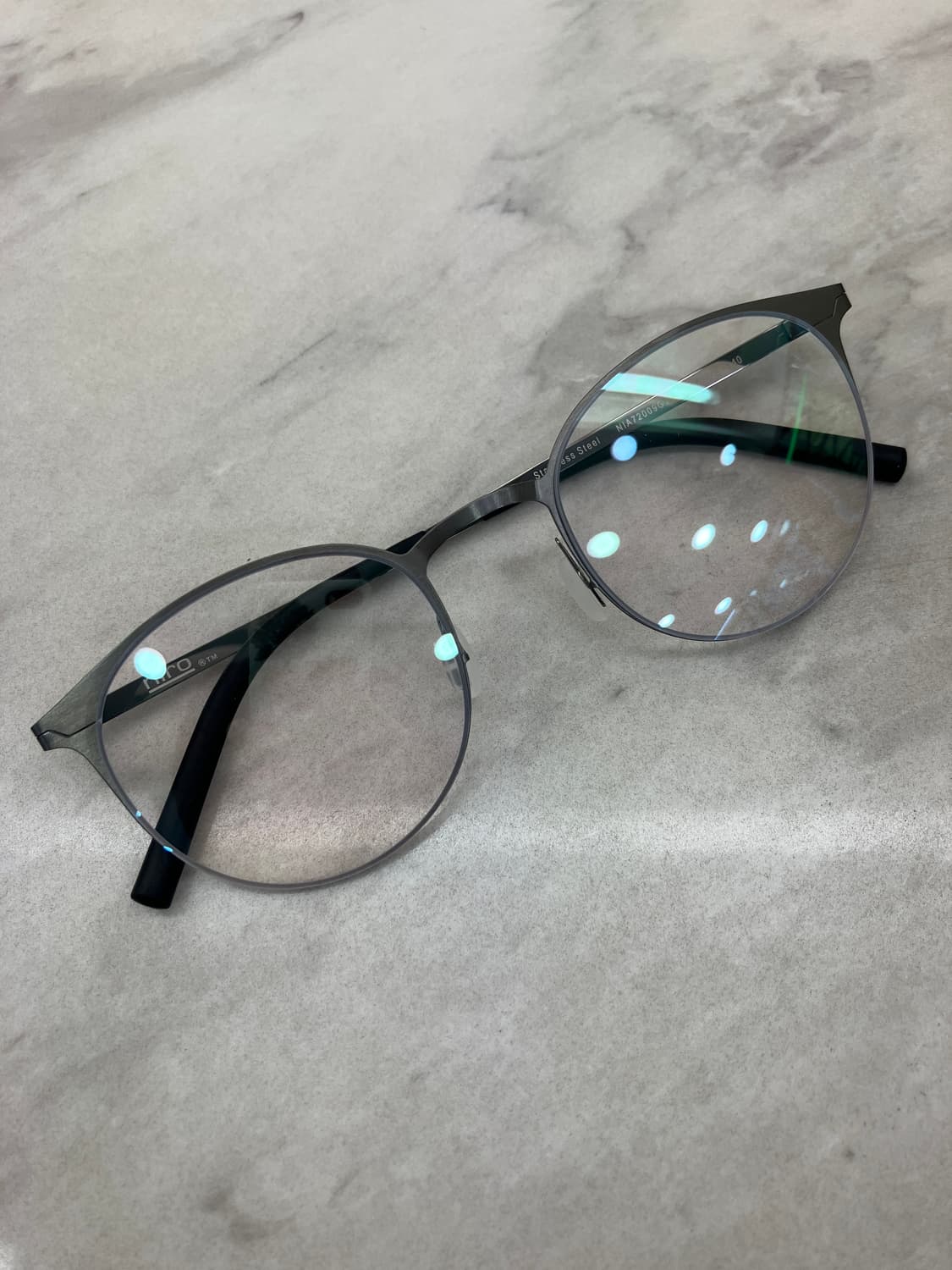 니로 NIRO 딥실버 라운드 역산각 메탈테 안경 상품이미지1