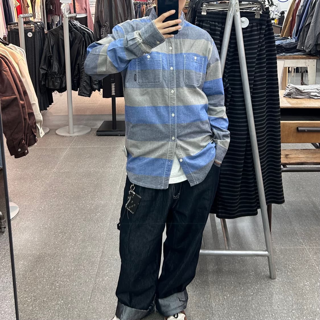 DIESEL Biker Stripe Shirts 상품이미지1