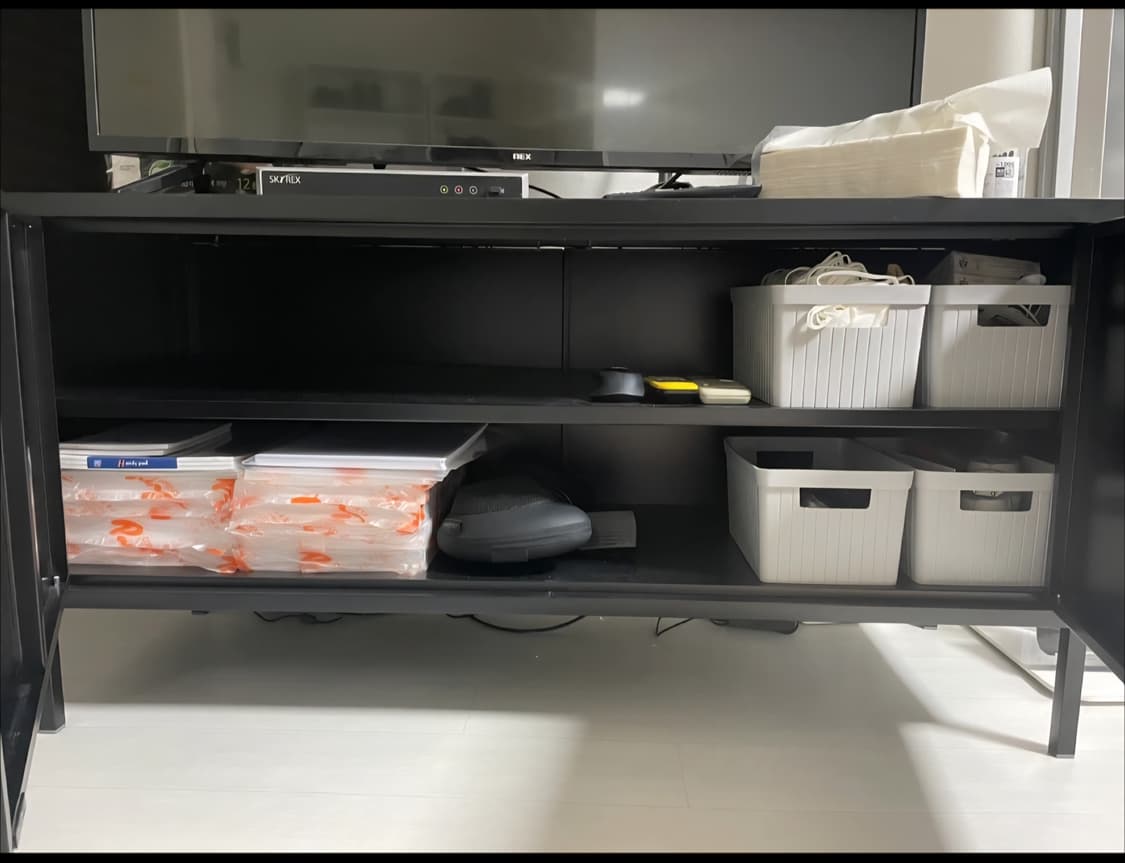 이케아 마켓비 까사미아 철재 원목 수납장 상품이미지5