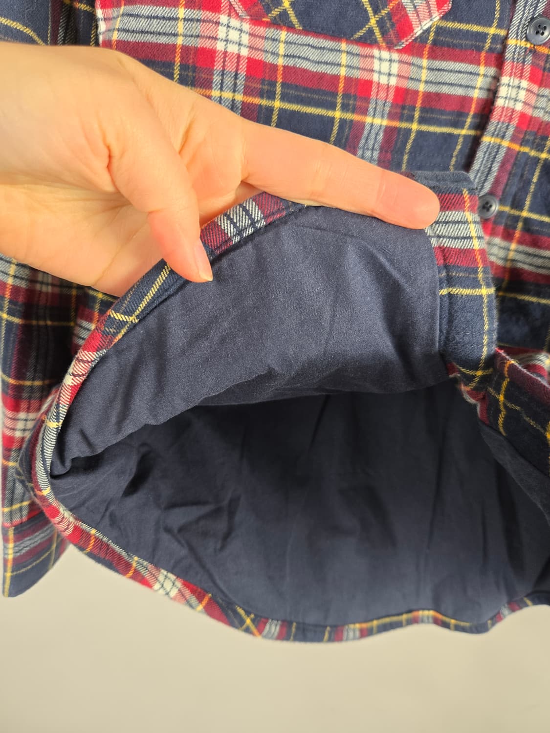 [무료배송]라코스테 38 (95) 남성 패딩 체크 아우터 셔츠 상품이미지6