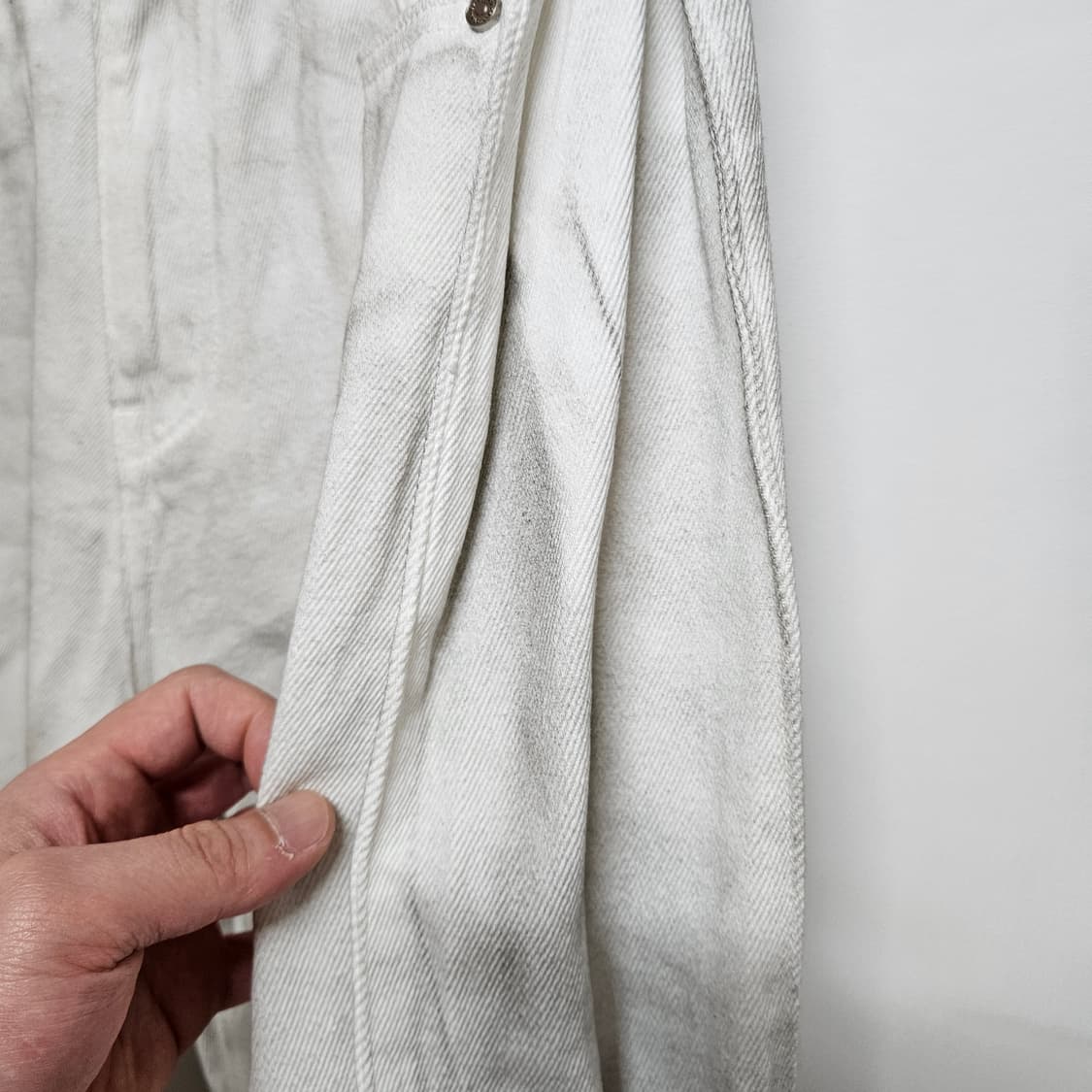 S DNSR 사이드 버튼 더티 화이트 데님팬츠 상품이미지6