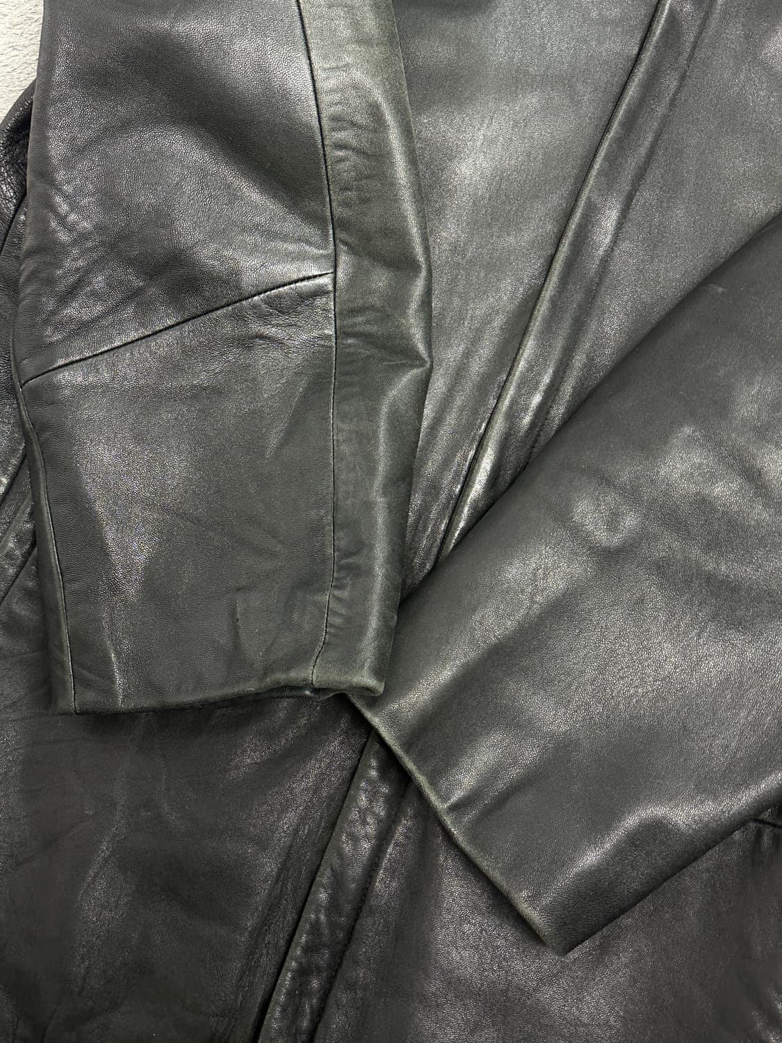 00s HUGO BOSS 램스킨 레더 자켓 L 상품이미지6