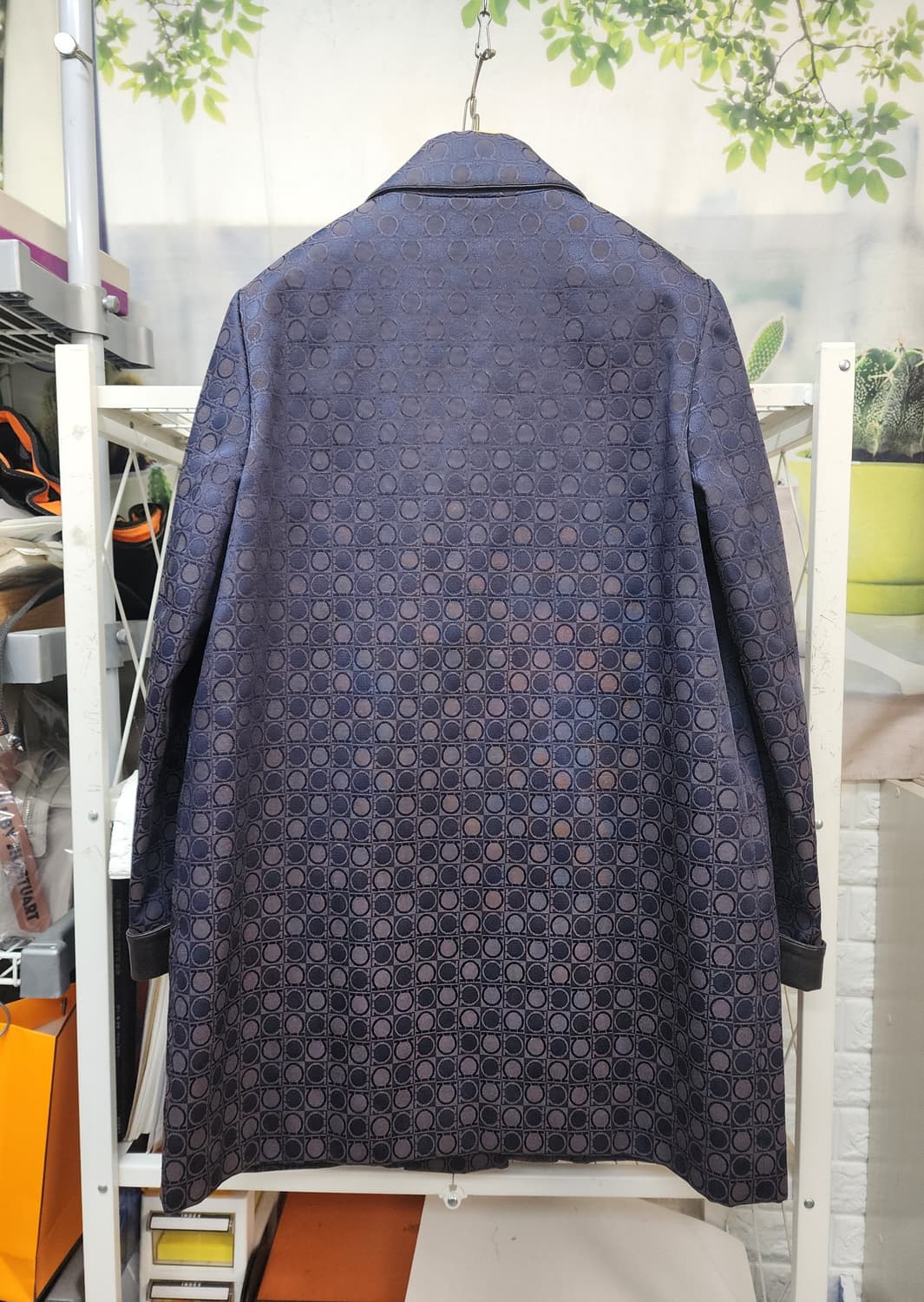 살바토레 페라가모 간치니 여성자켓 66 가죽트리밍 간절기 롱자켓 AD44 상품이미지5