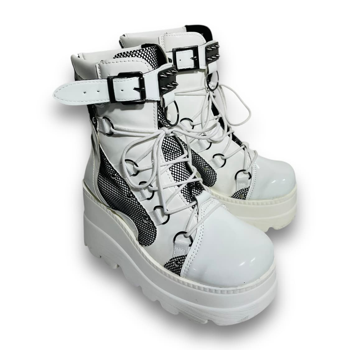 Punk Mid Tube High Platform Wedge Boots 상품이미지6