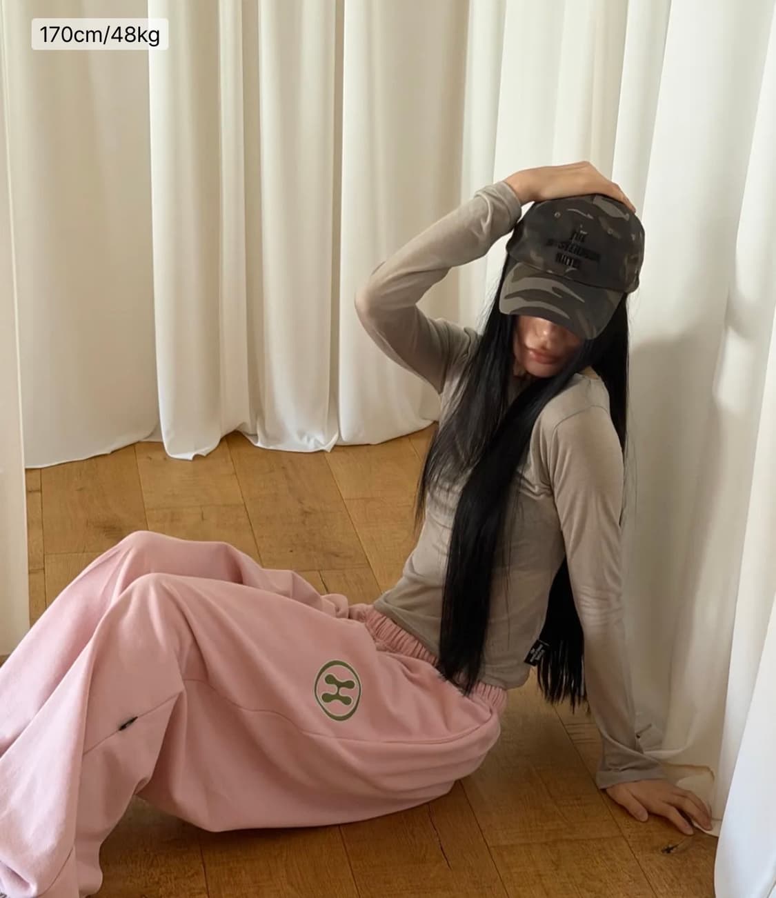 미스테리어스호텔 H LOGO BASIC WIDE PT [PINK] 상품이미지2