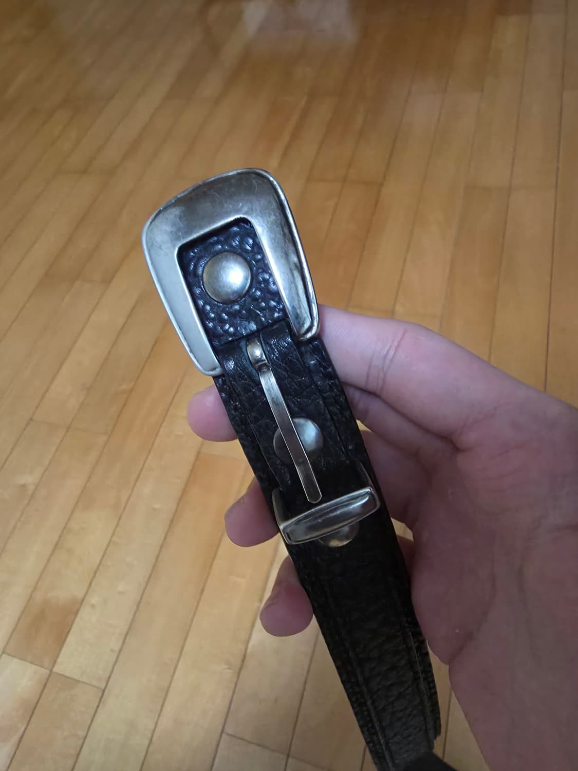 르메르 미니멀 웨스턴 벨트 카우 레더 블랙 95 상품이미지3