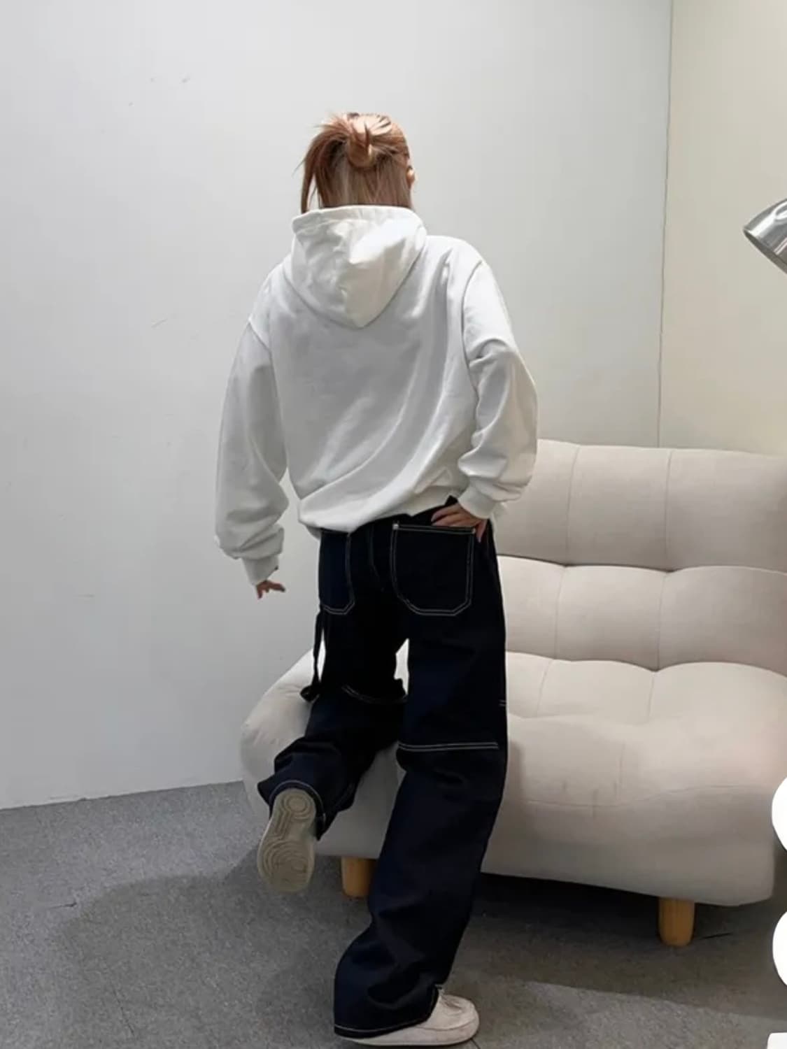 ootj 스티치 논페이드 생지 데님 s 상품이미지6