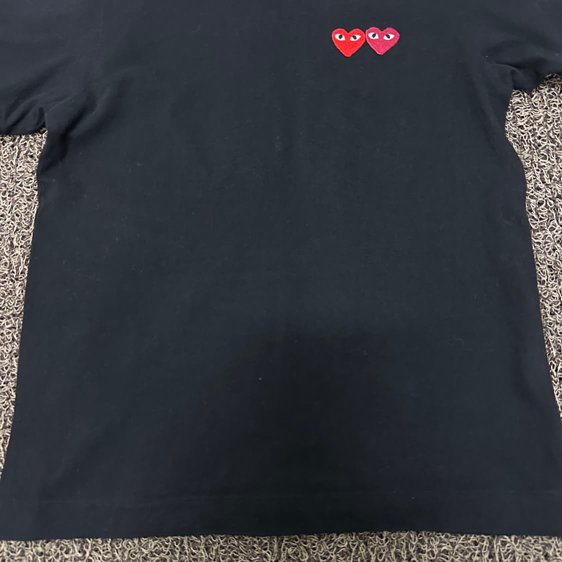 꼼데가르송 여성 더블 와펜 반팔티셔츠 블랙 S 상품이미지4