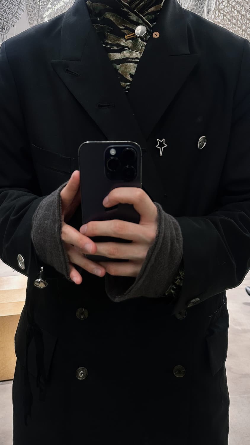 [1] Wool Double-Breasted Jacket - Black 상품이미지2