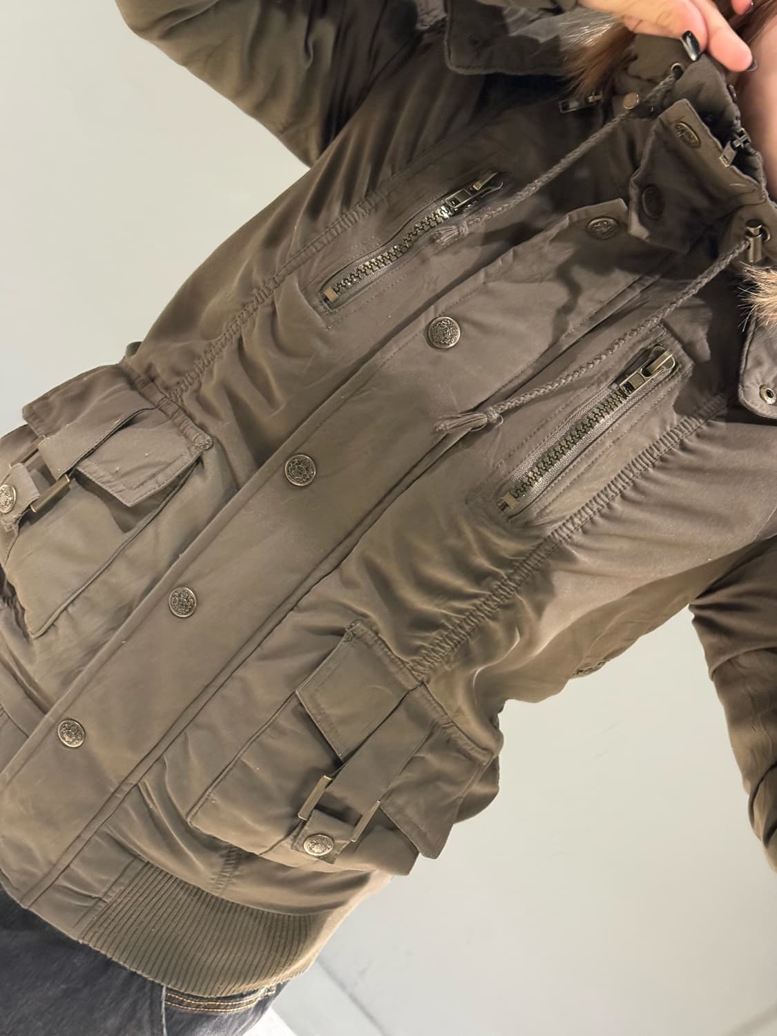 shirring detail buckle pocket jumper 상품이미지3