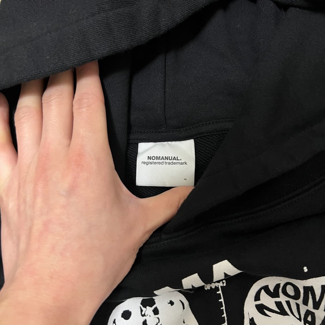 노매뉴얼 프린팅 후드티 XL  상품이미지4