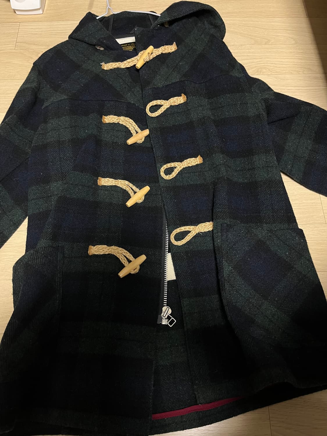 빈티지 체크 떡볶이코트 상품이미지1