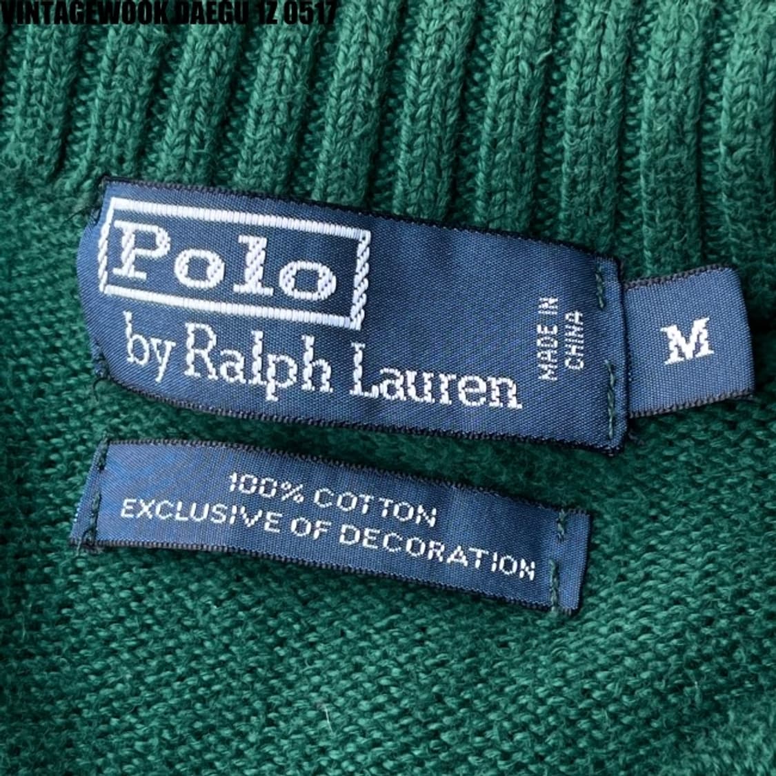 폴로 반집업 코튼 니트 상품이미지3