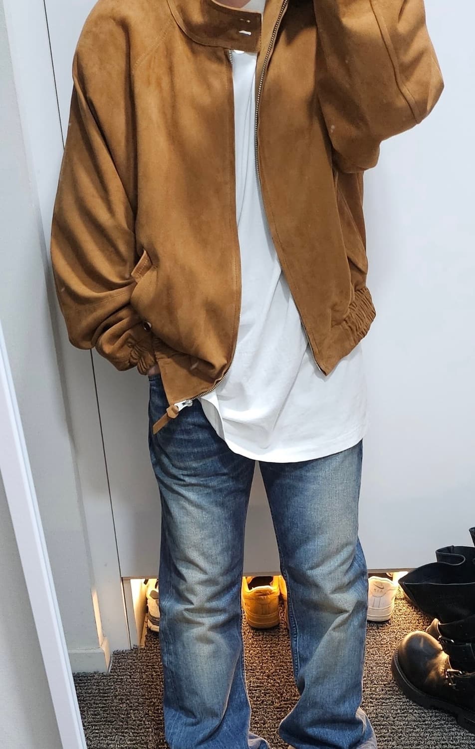 스웨이드 헤링턴 크롭자켓 상품이미지3