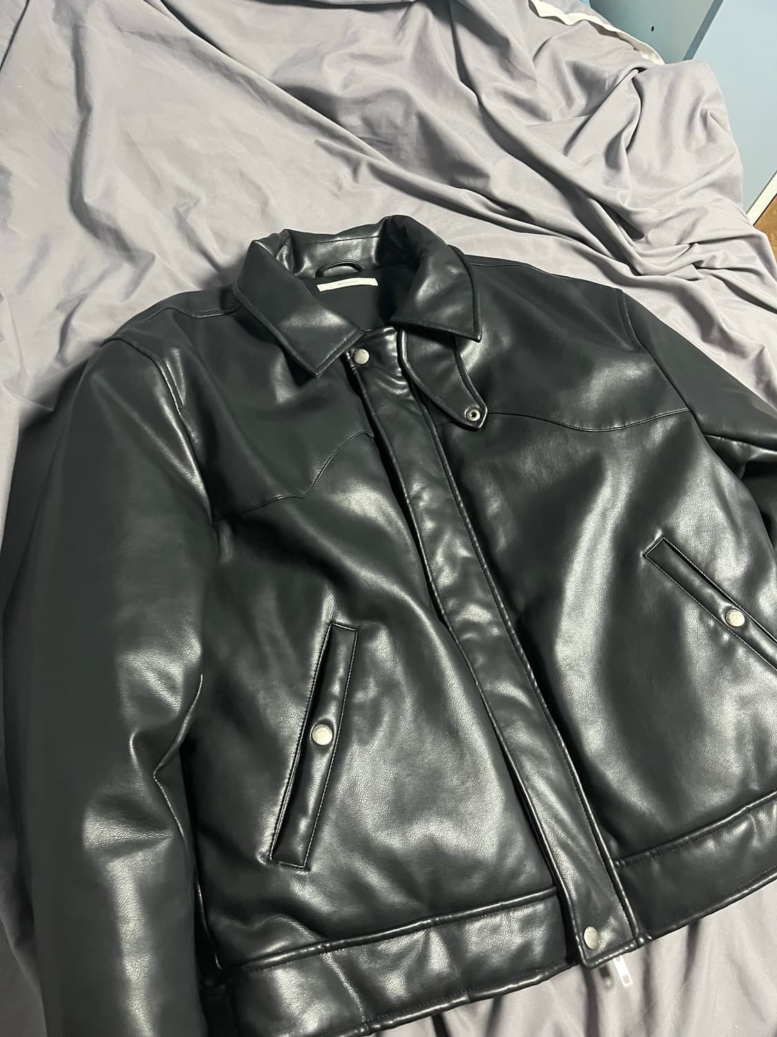 문선 비건레더 구스다운 자켓 2 사이즈 상품이미지2