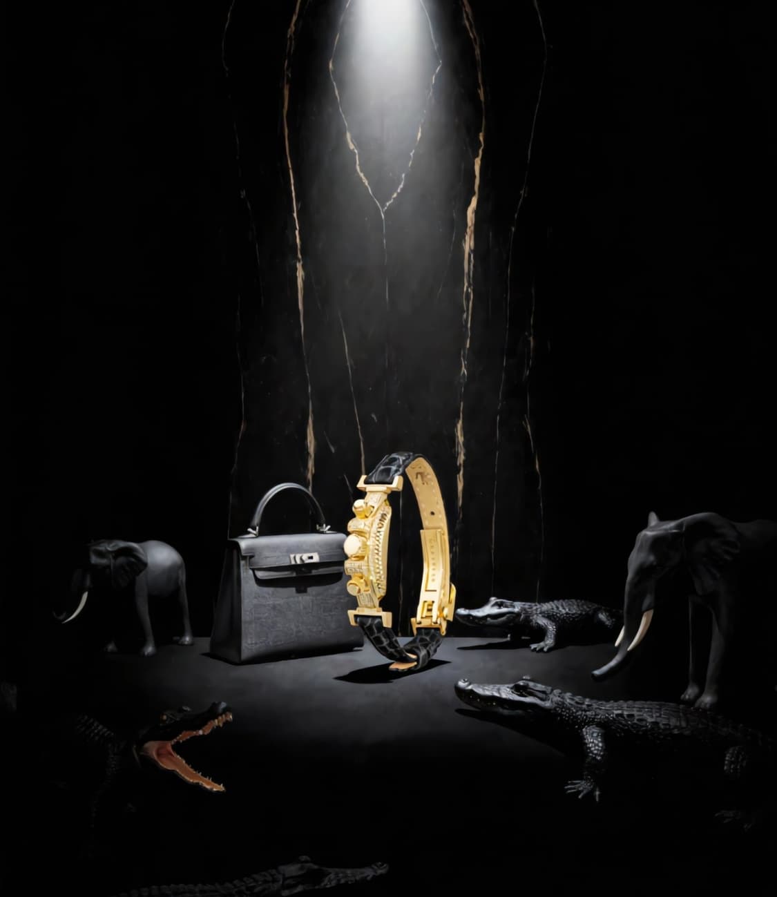 드바스크 스와로브스키 악어가죽 OG 유광골드 블랙)정품 상품이미지2