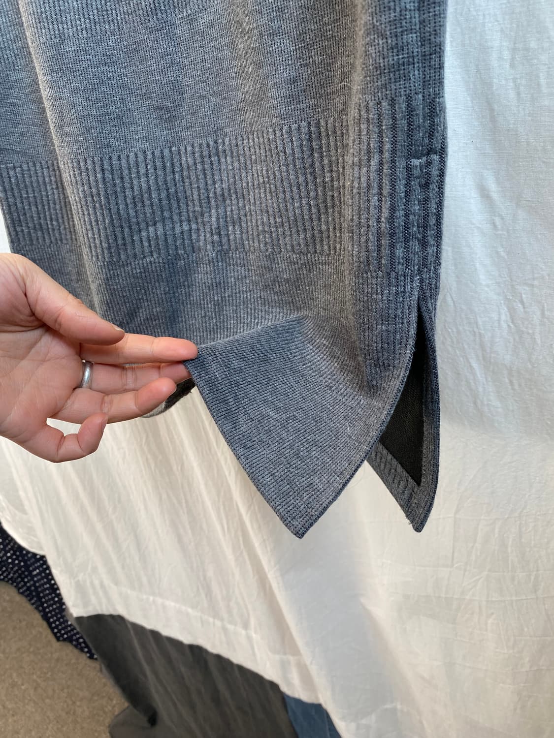 DENIFITS 그레이 롱밴딩스커트(M) 상품이미지5