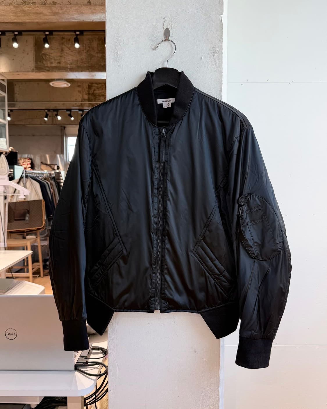 헬무트랭 블랙 나일론 봄버 자켓  상품이미지2