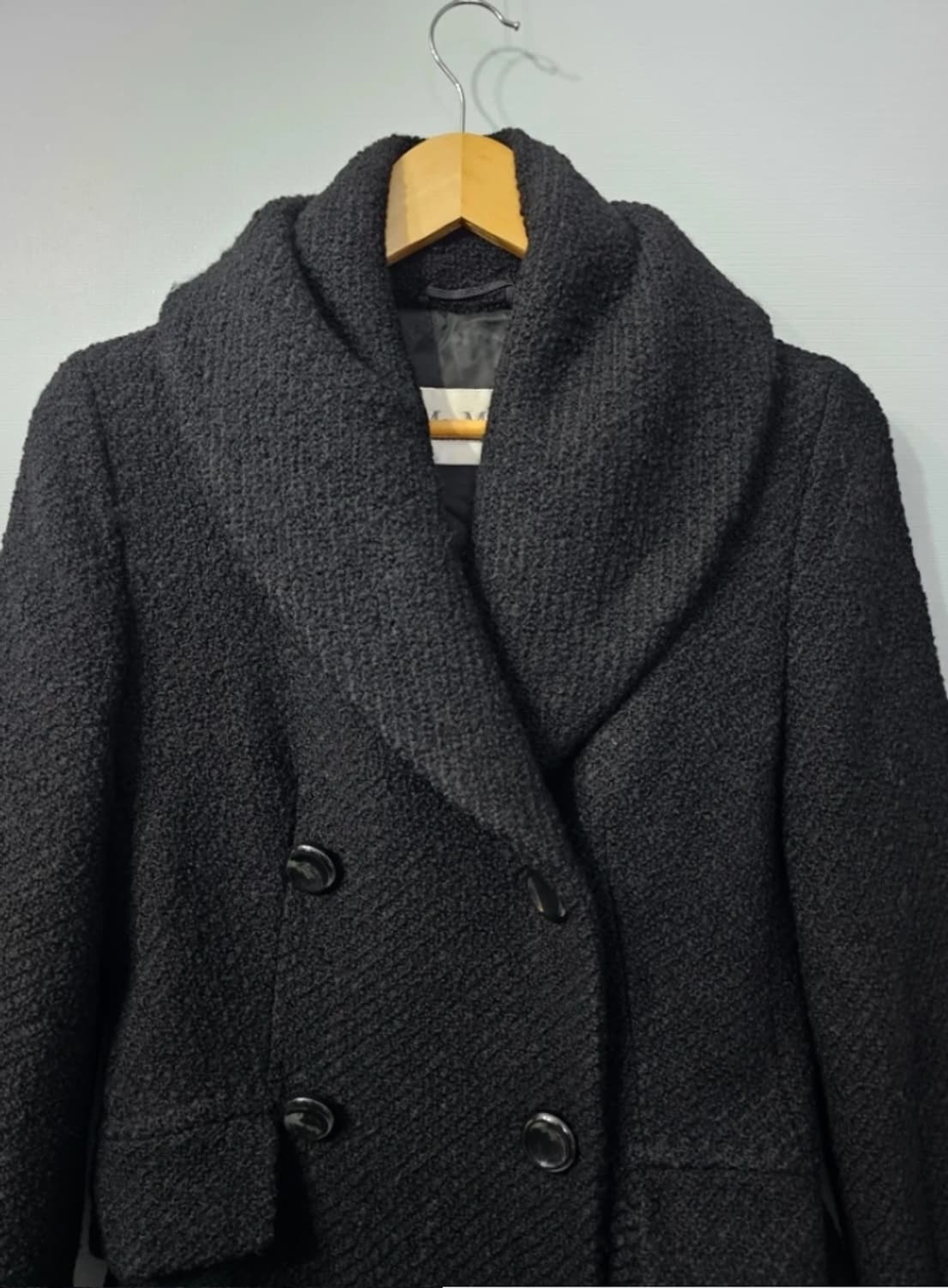 정품 막스마라 블랙 모직 더블 코트 ~66 상품이미지1