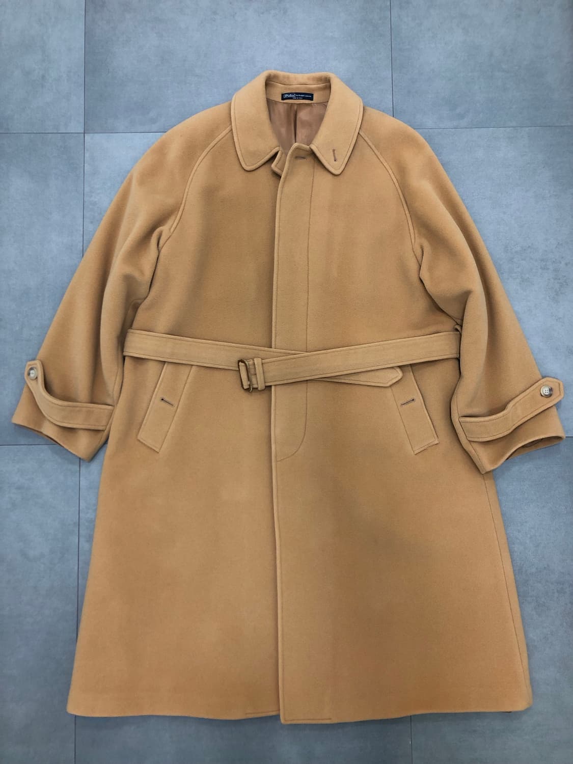 폴로 랄프로렌 이태리 울100 로브 발마칸 카멜 롱코트 상품이미지1