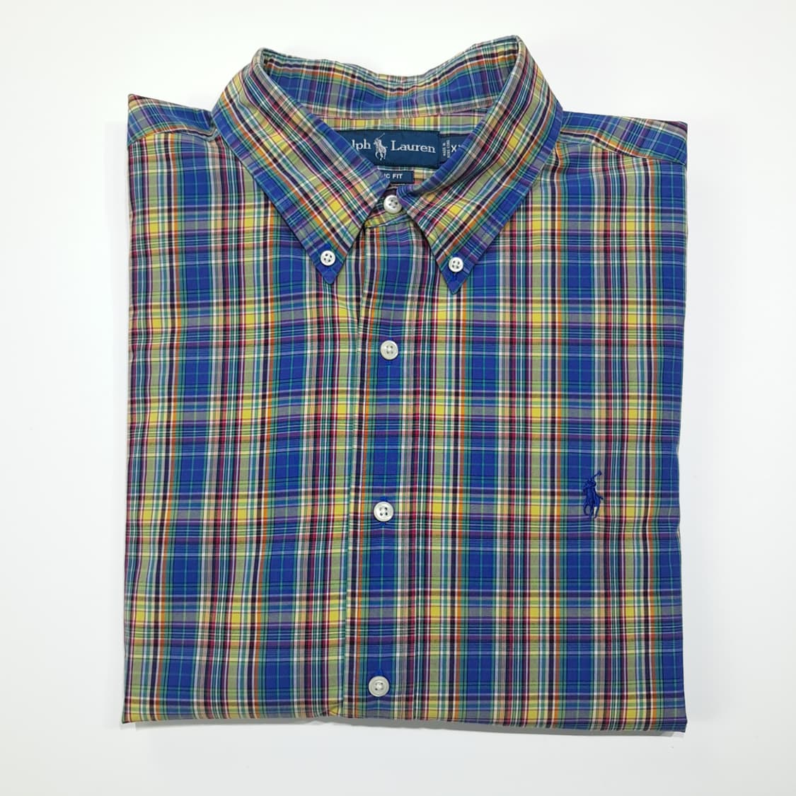 CL292 2XL 폴로 90s 홍콩판 마드라스체크 멀티컬러 셔츠 상품이미지7