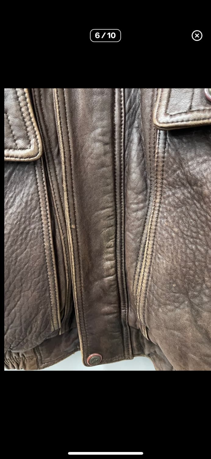 빈티지 덴폴 브라운 레더 자켓 A2835 상품이미지6