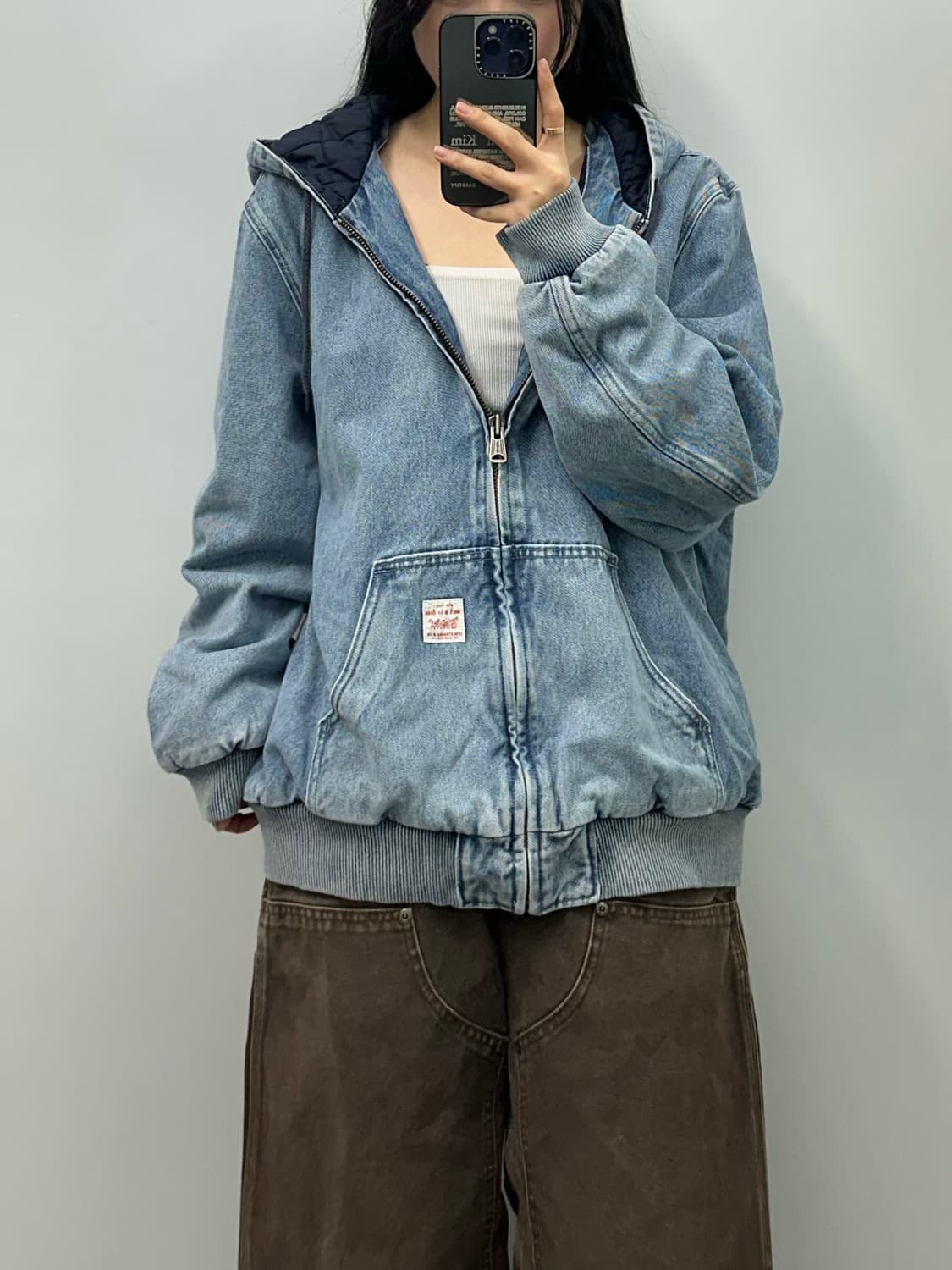 리바이스 포트레로 데님 후디 자켓 미디엄 인디고 상품이미지1