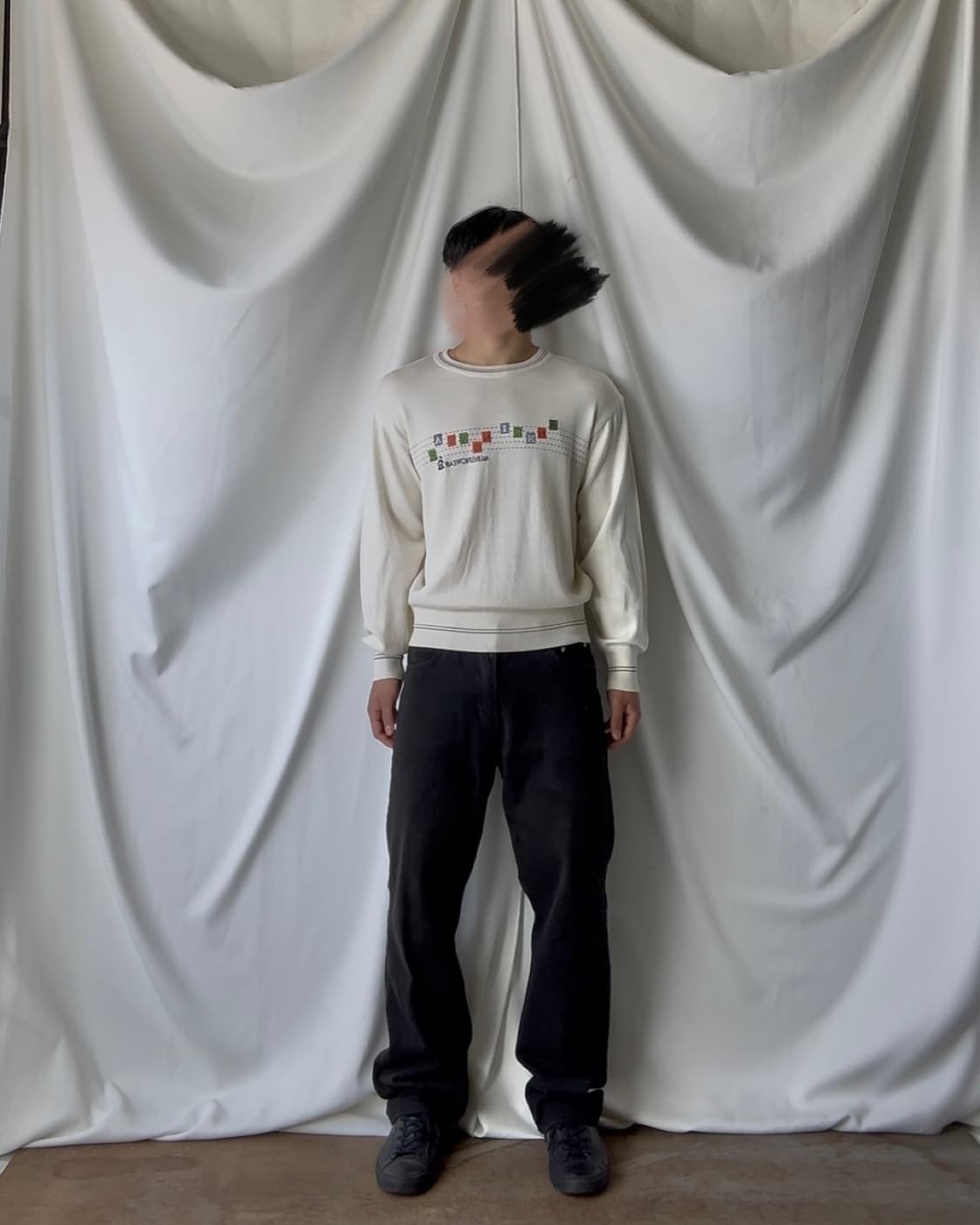 munsingwear 먼싱웨어 자수 니트 상품이미지1