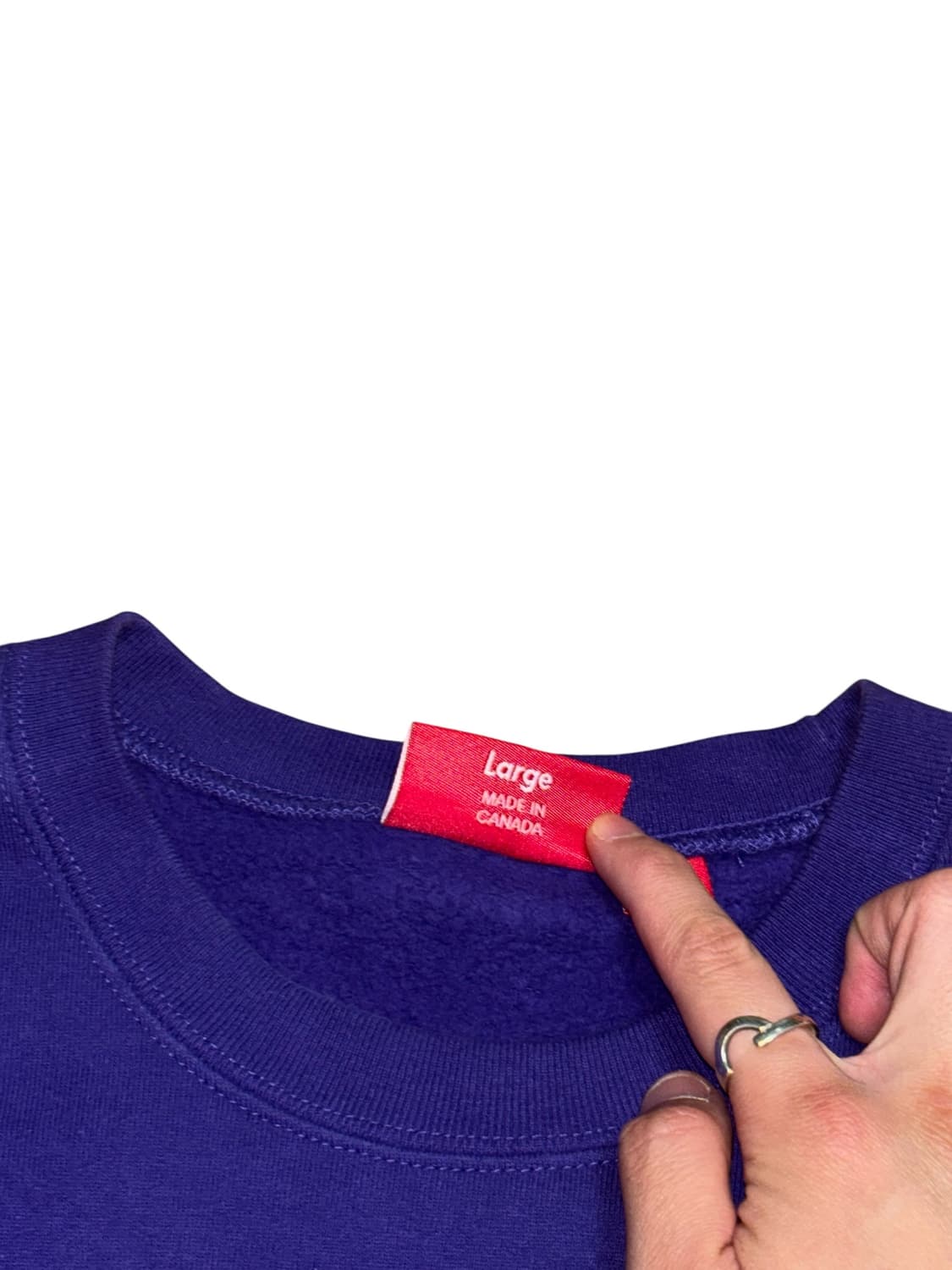 슈프림 로고 곤즈 크루넥 맨투맨 스웻셔츠 퍼플 상품이미지7