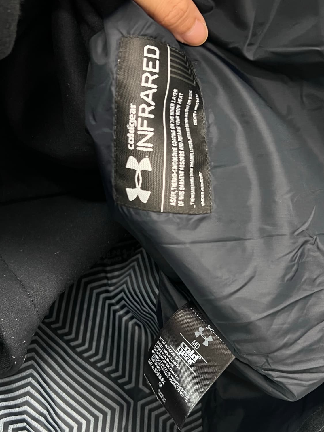 언더아머 UA포터 3IN1  바람막이 우븐 자켓 블랙 (내피 플리스 포함 상품이미지5