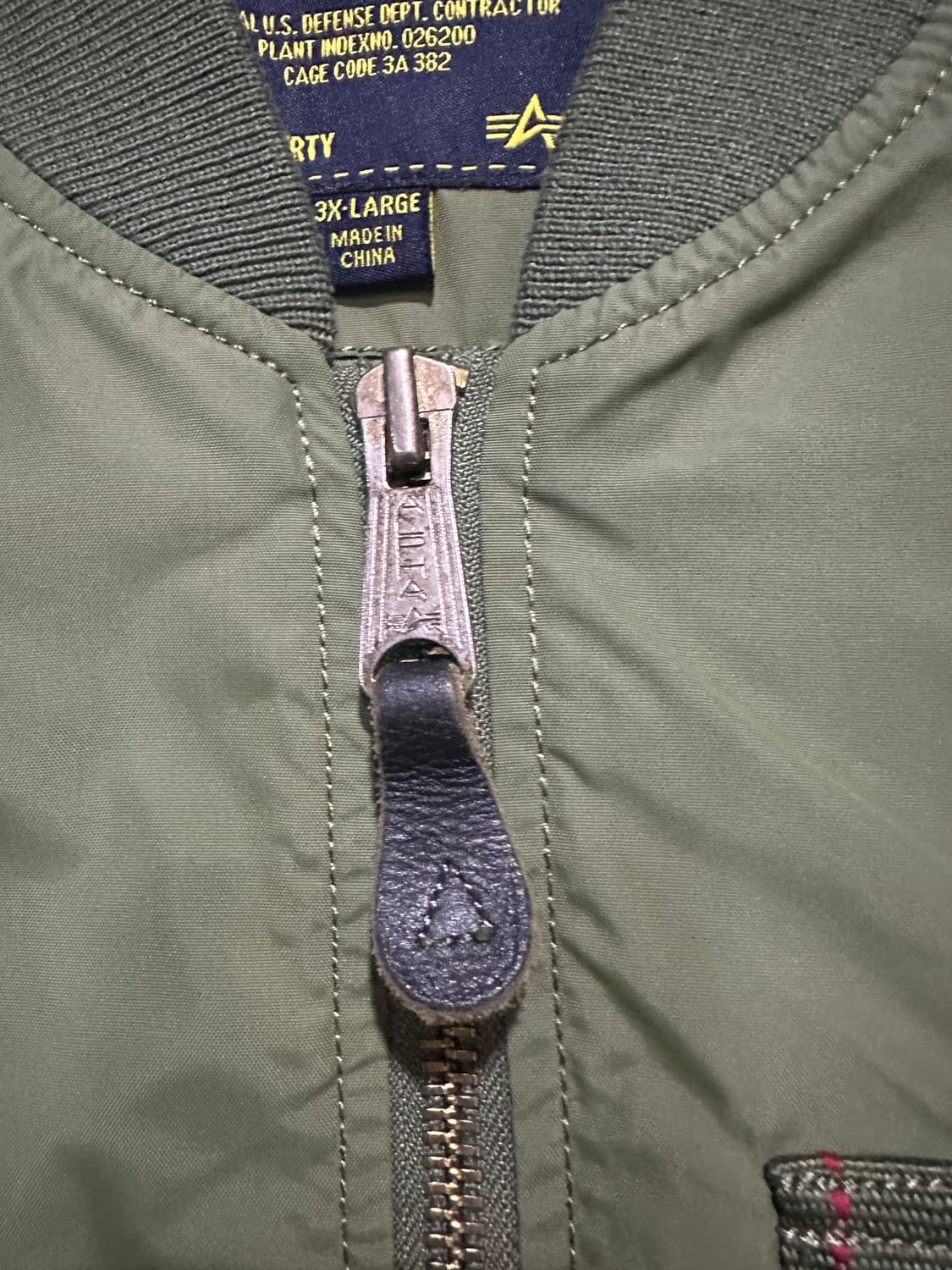 알파인더스트리 ma-1 카키 3XL 상품이미지3