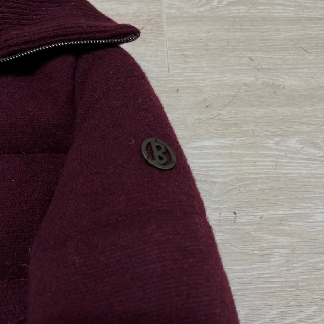 장 미쉘 바스키아 여성 구스다운 캐시미어 니트패딩 [버건디] M/95 상품이미지4