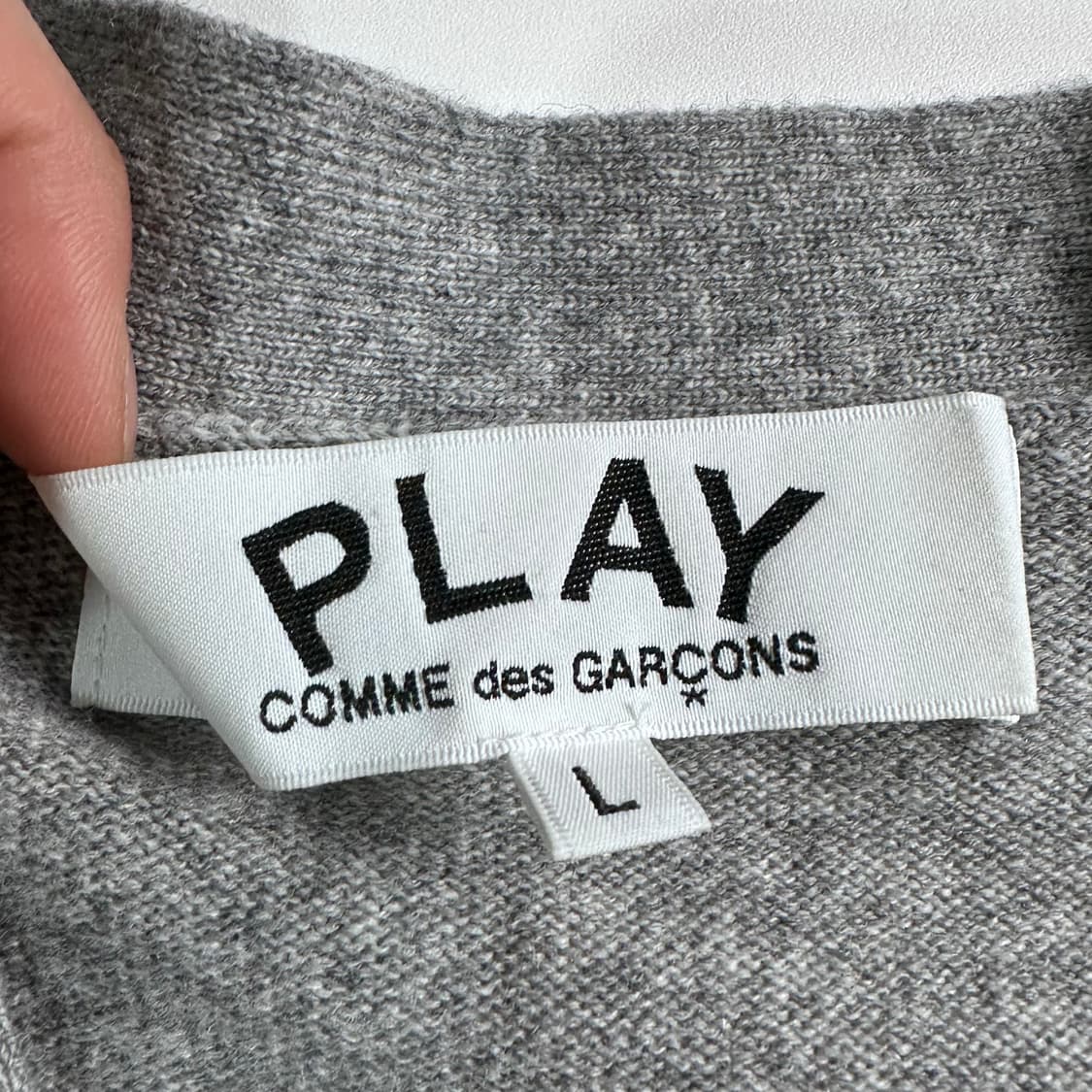 꼼데가르송 24시즌 그레이 울 가디건 상품이미지5